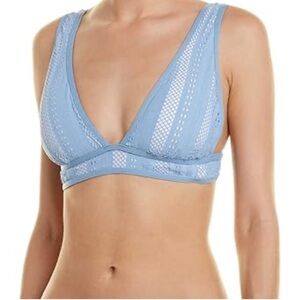 Ella Moss / heart of flutter halter light blue bikini top
